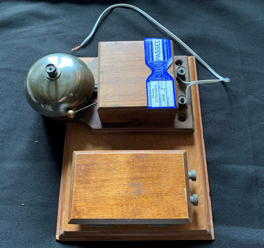 One Rewired Wall Mounted Wooden Victorian Internal Door Bell System. View II