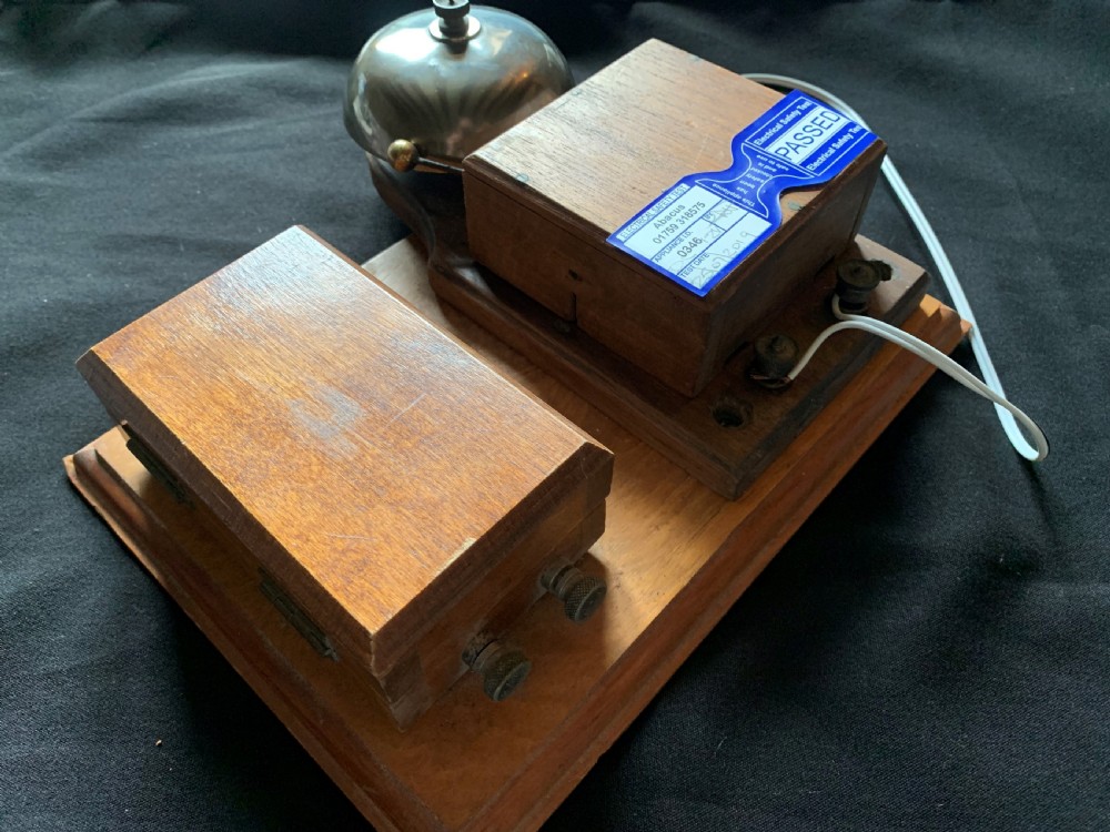 One Rewired Wall Mounted Wooden Victorian Internal Door Bell System. View VI