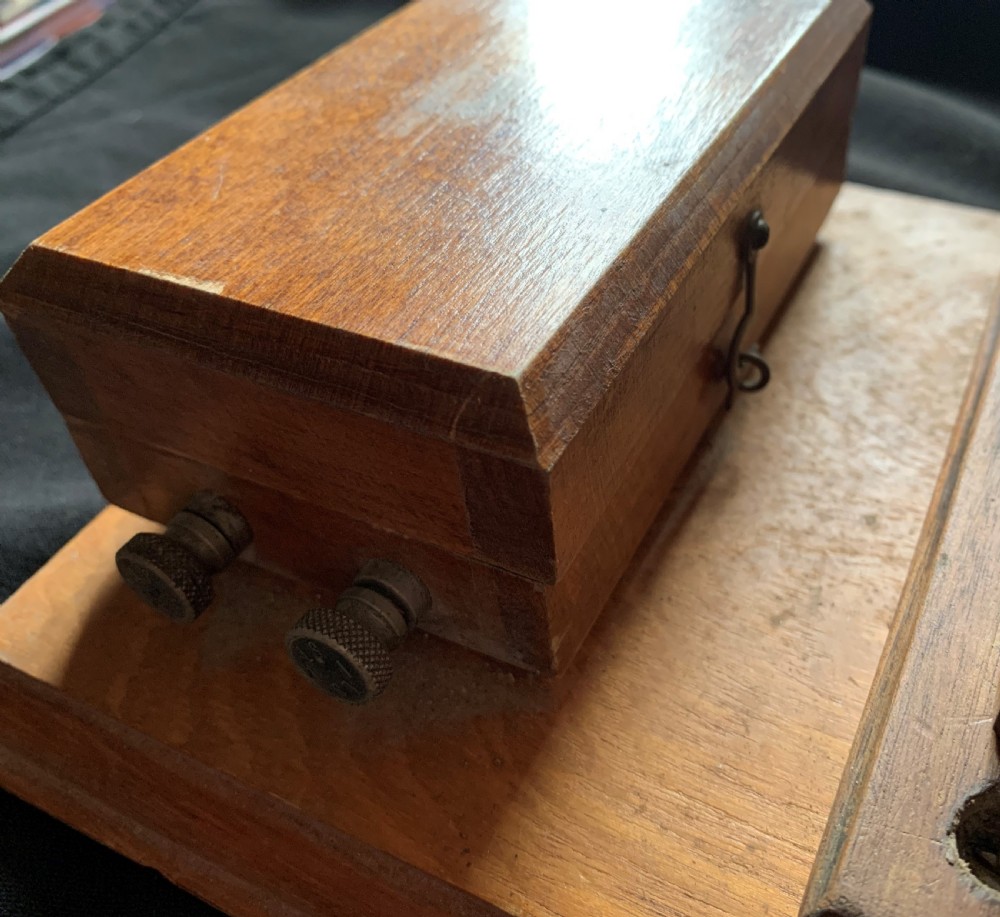 One Rewired Wall Mounted Wooden Victorian Internal Door Bell System. View VII