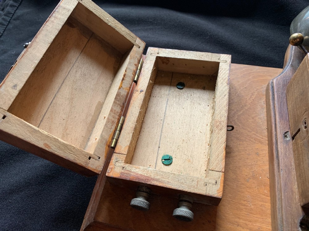 One Rewired Wall Mounted Wooden Victorian Internal Door Bell System. View VIII