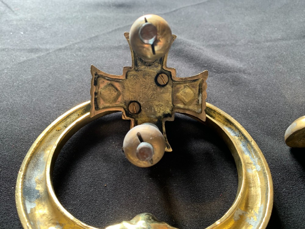One Brass Gothic Victorian Door Knocker. View VII