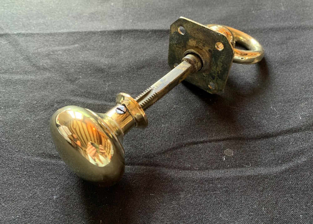 One Brass Georgian Ring Pull & Door Knob.
