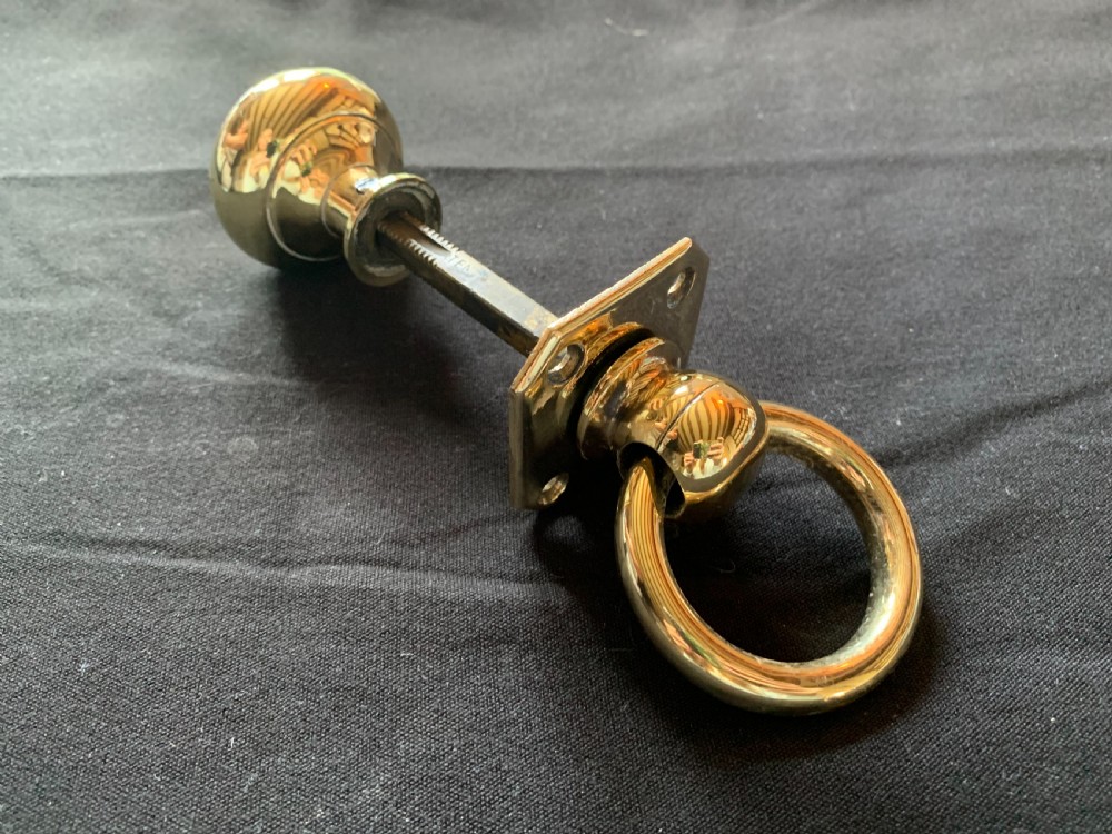 One Brass Georgian Ring Pull & Door Knob. View III