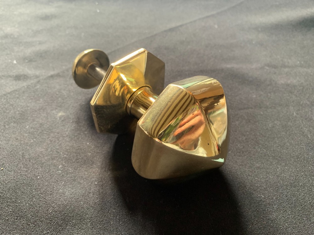 One Brass Gothic Victorian Centre Door Knob.