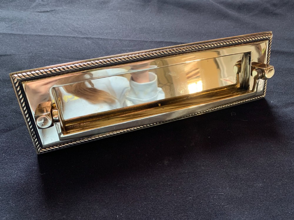 One Brass Victorian Letter Box.