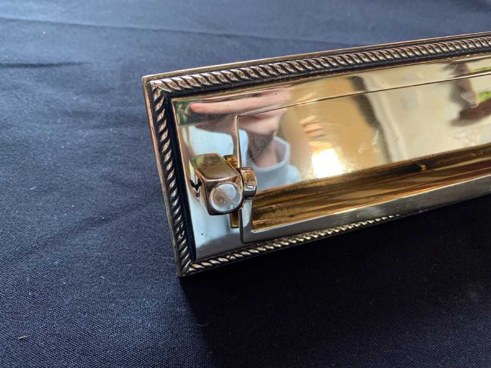 One Brass Victorian Letter Box. View II