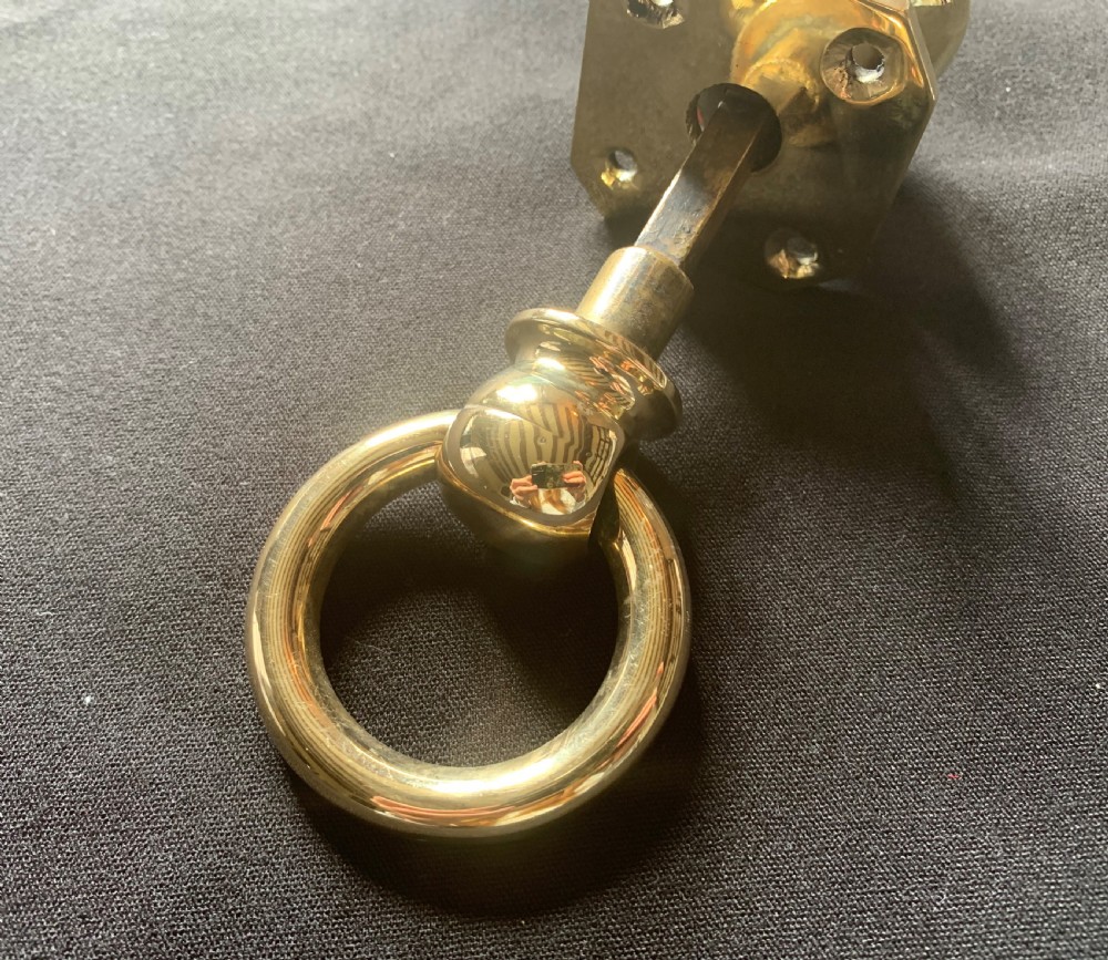 One Brass Georgian Ring Pull & Door Knob. View IV