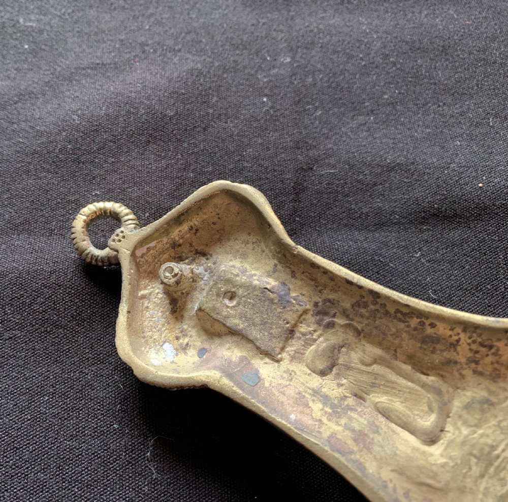 One Brass Victorian Water Dragon Door Knocker.  View VI