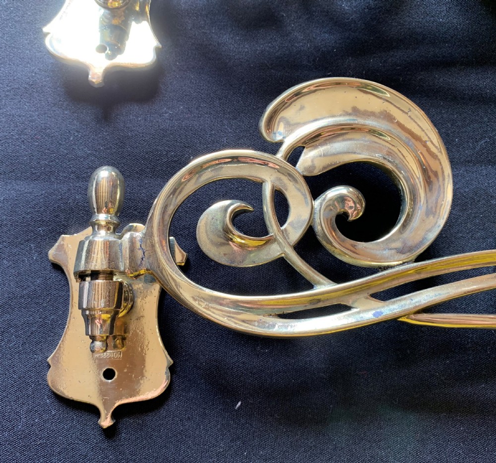 One Pair of Brass Victorian Candle Sconces. View II