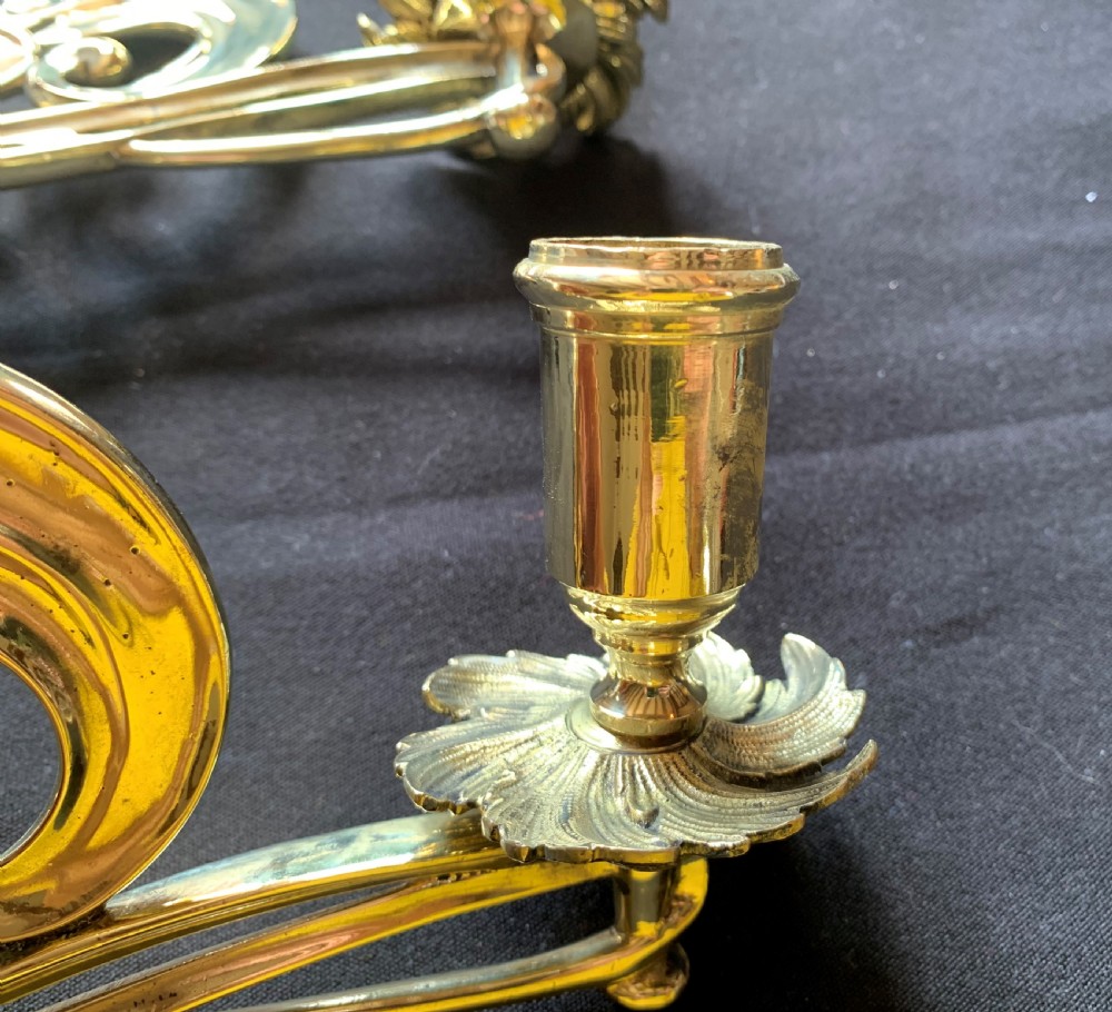 One Pair of Brass Victorian Candle Sconces. View VI