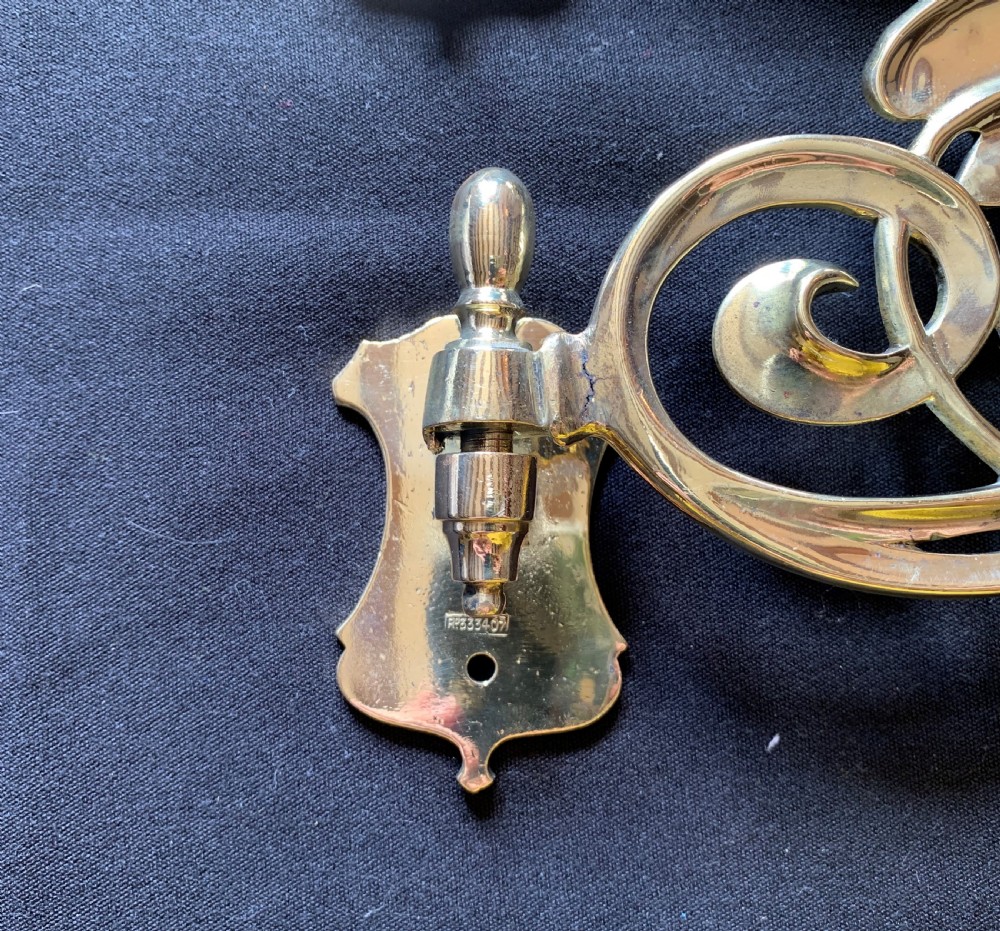 One Pair of Brass Victorian Candle Sconces. View VIII