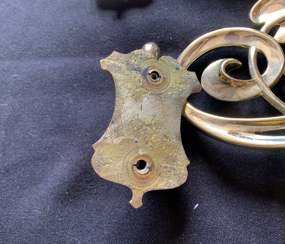 One Pair of Brass Victorian Candle Sconces. View IX