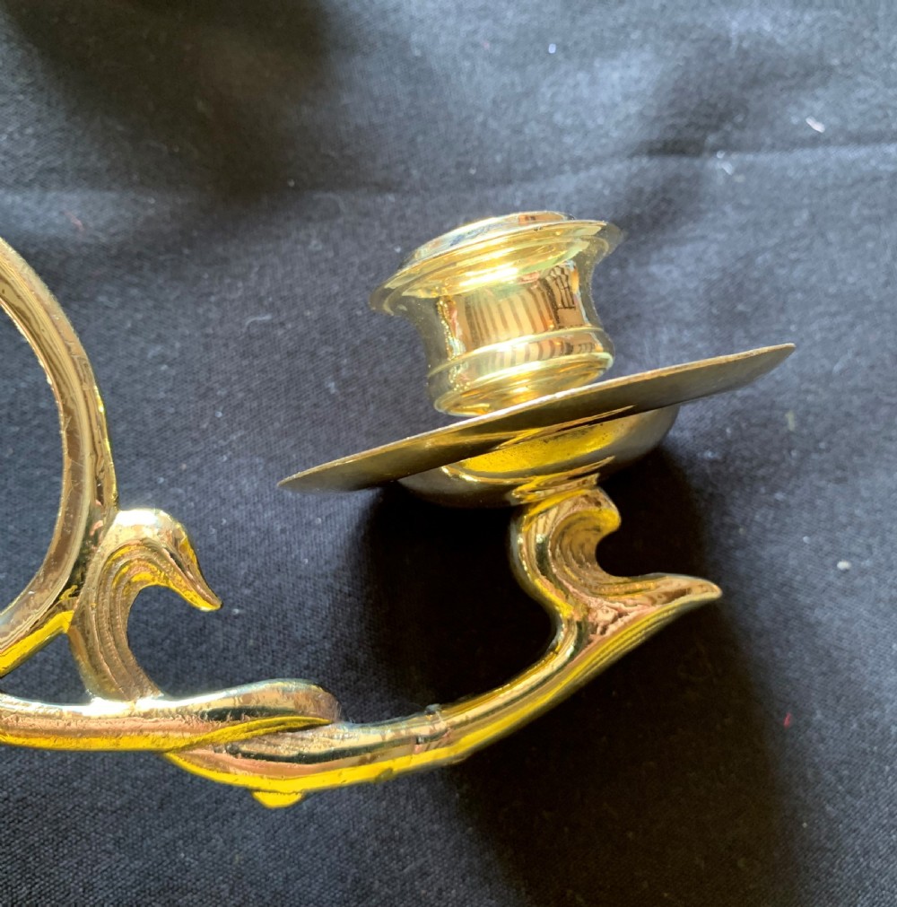 One Pair of Brass Victorian Candle Sconces. View III