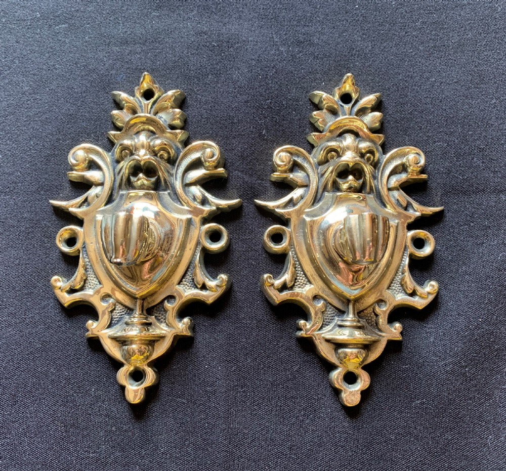 One Pair of Brass Victorian Candle Sconces. View VI