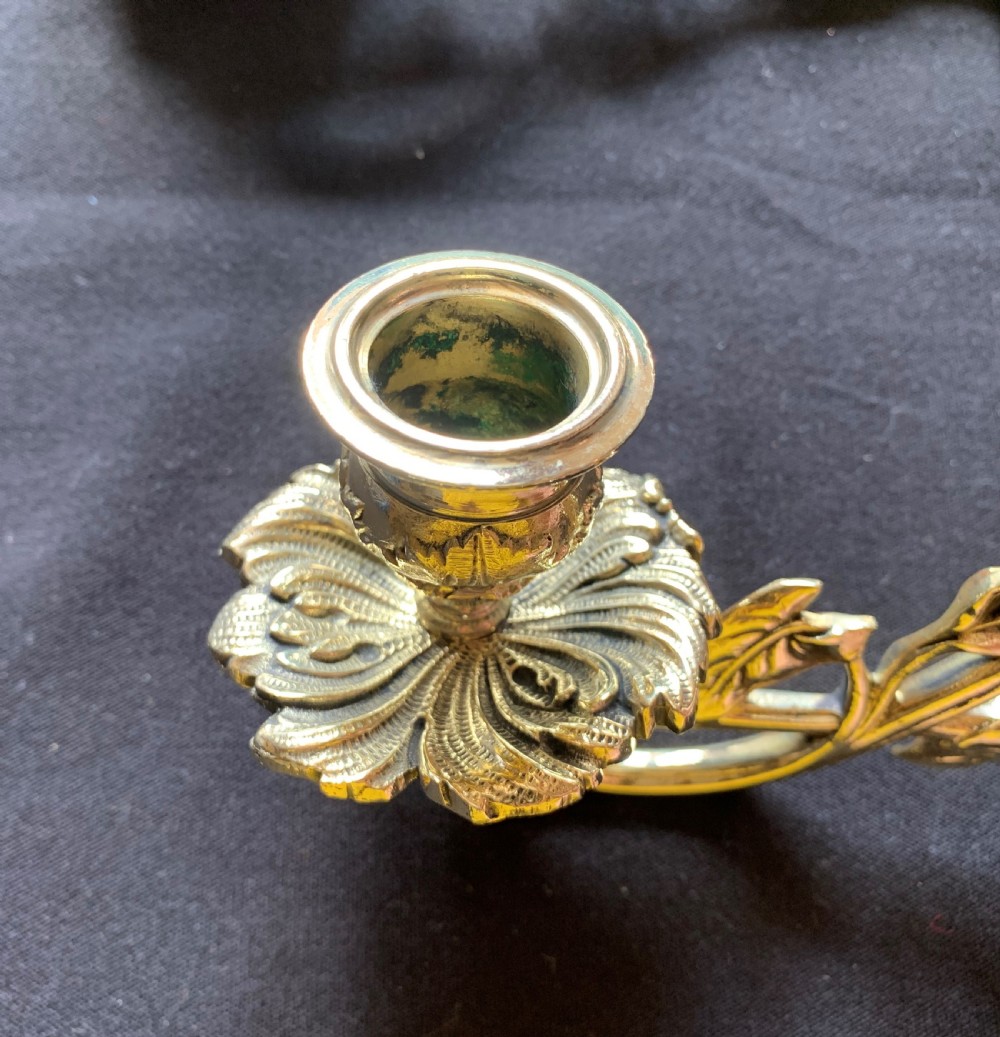 One Pair of Brass Victorian Candle Sconces. View VI
