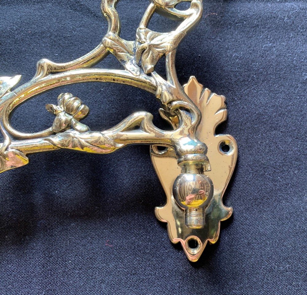 One Pair of Brass Victorian Candle Sconces. View VIII