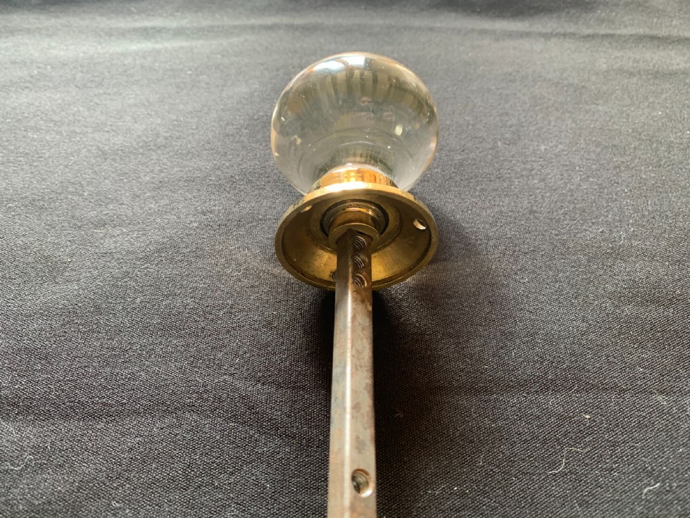 One Pair of Brass & Glass Regency Door Knobs. View VII