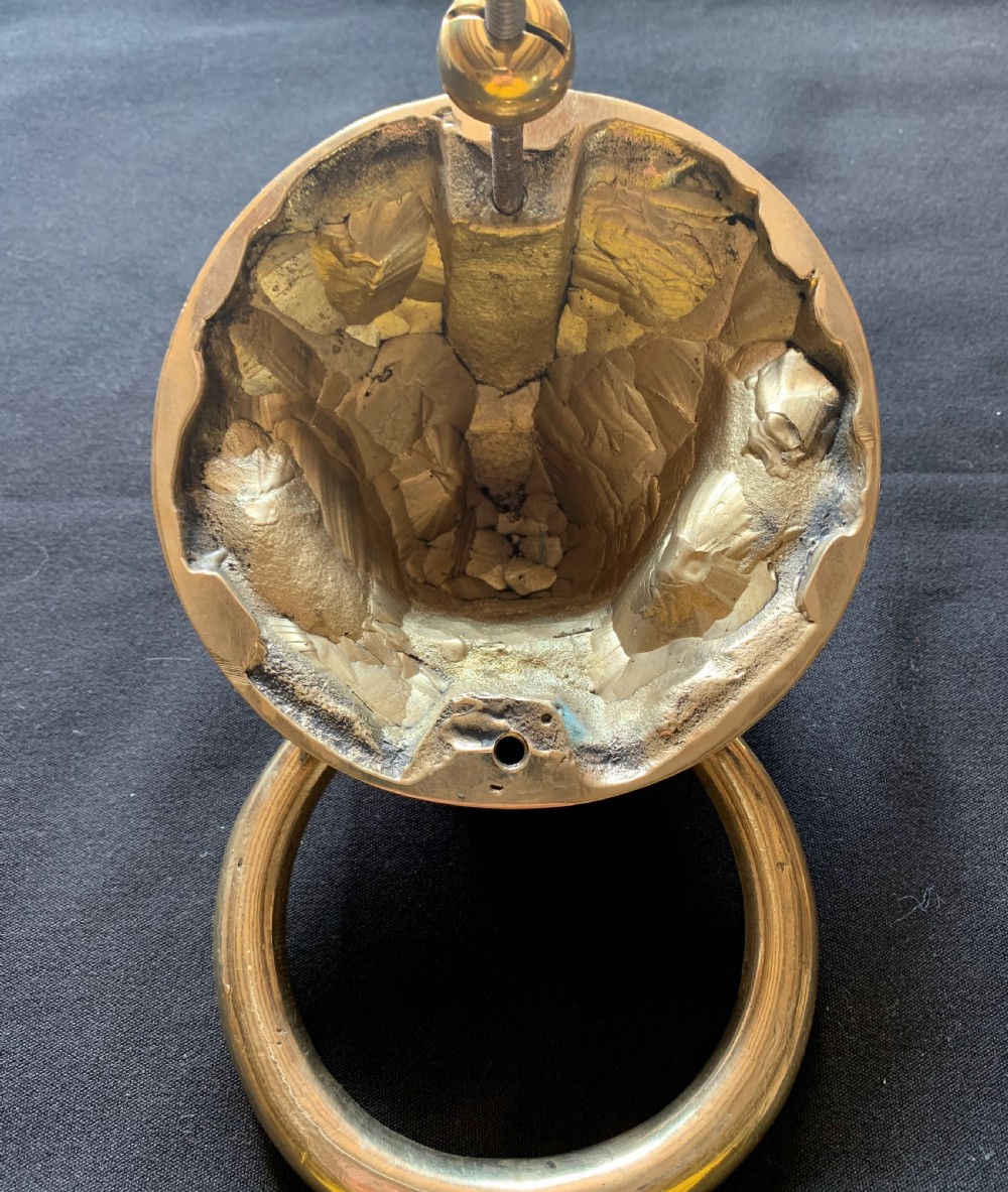 One Large Brass Victorian Lion Head Door Knocker.  View V