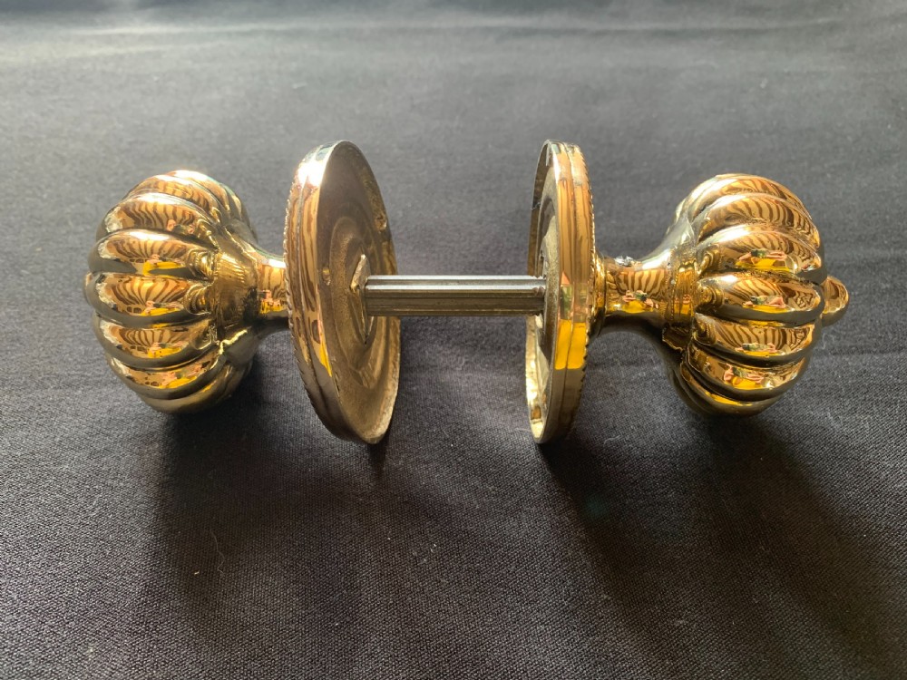 One Pair of Brass Victorian Door Knobs.  View V
