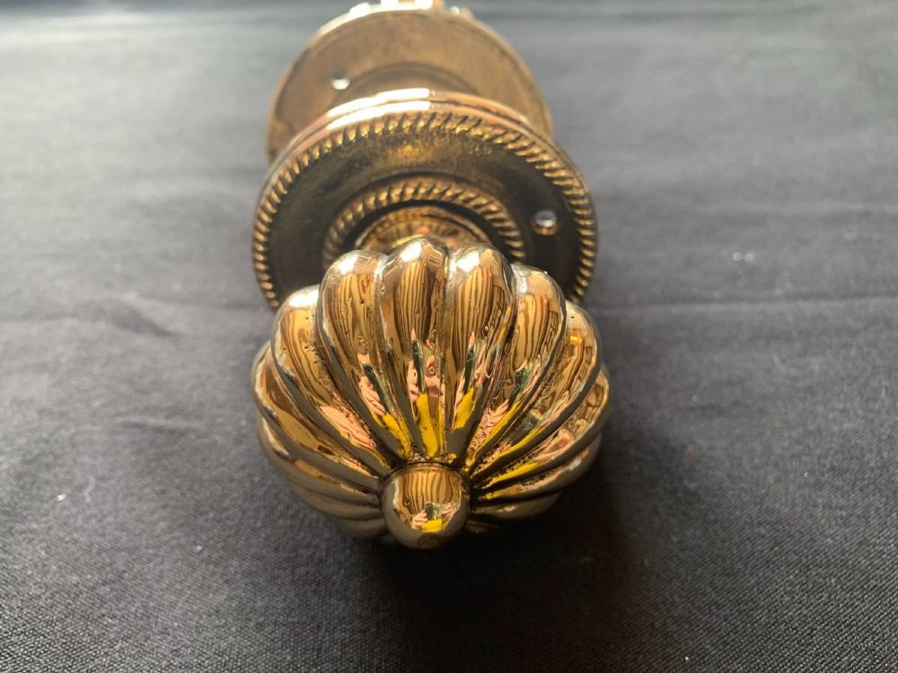 One Pair of Brass Victorian Door Knobs.  View VI