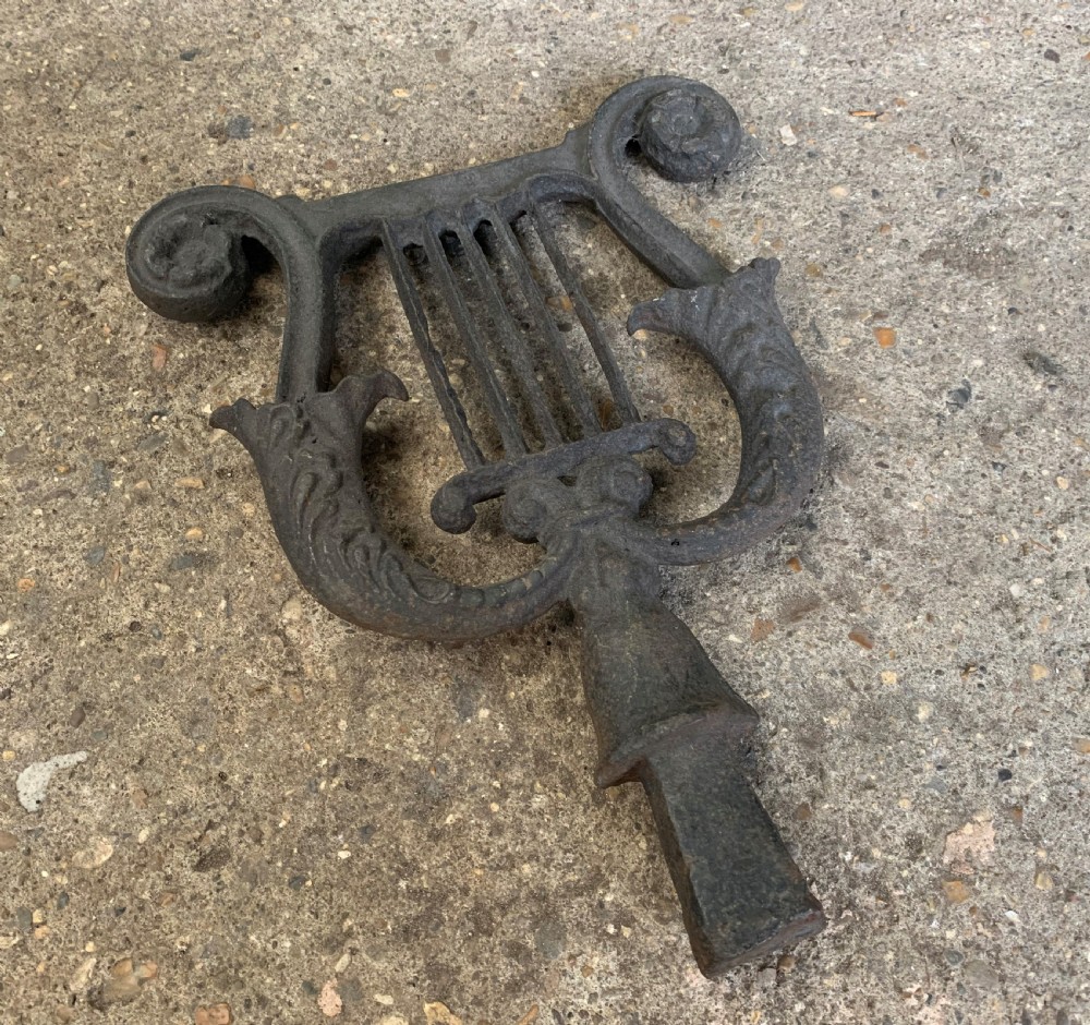 One Cast Iron Harp shaped Georgian Boot Scraper. View II