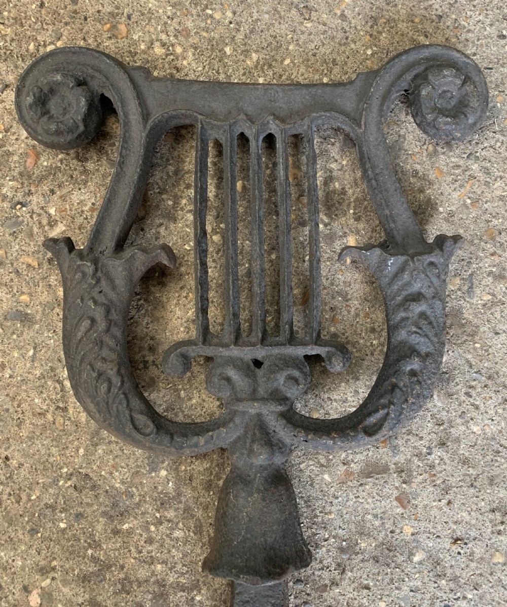 One Cast Iron Harp shaped Georgian Boot Scraper. View III