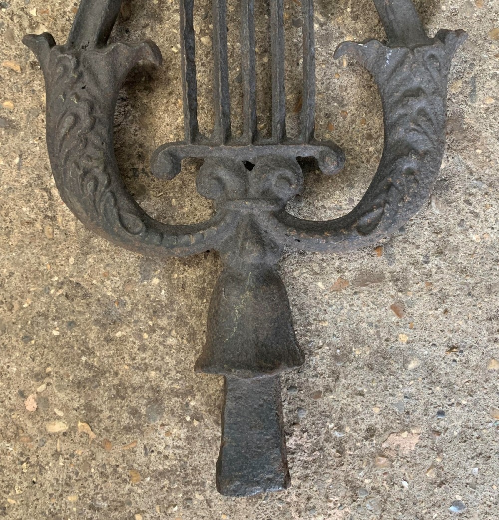 One Cast Iron Harp shaped Georgian Boot Scraper. View IV