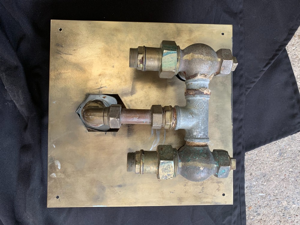 One Brass & Bronze Victorian Fish Mixer Taps.  View II