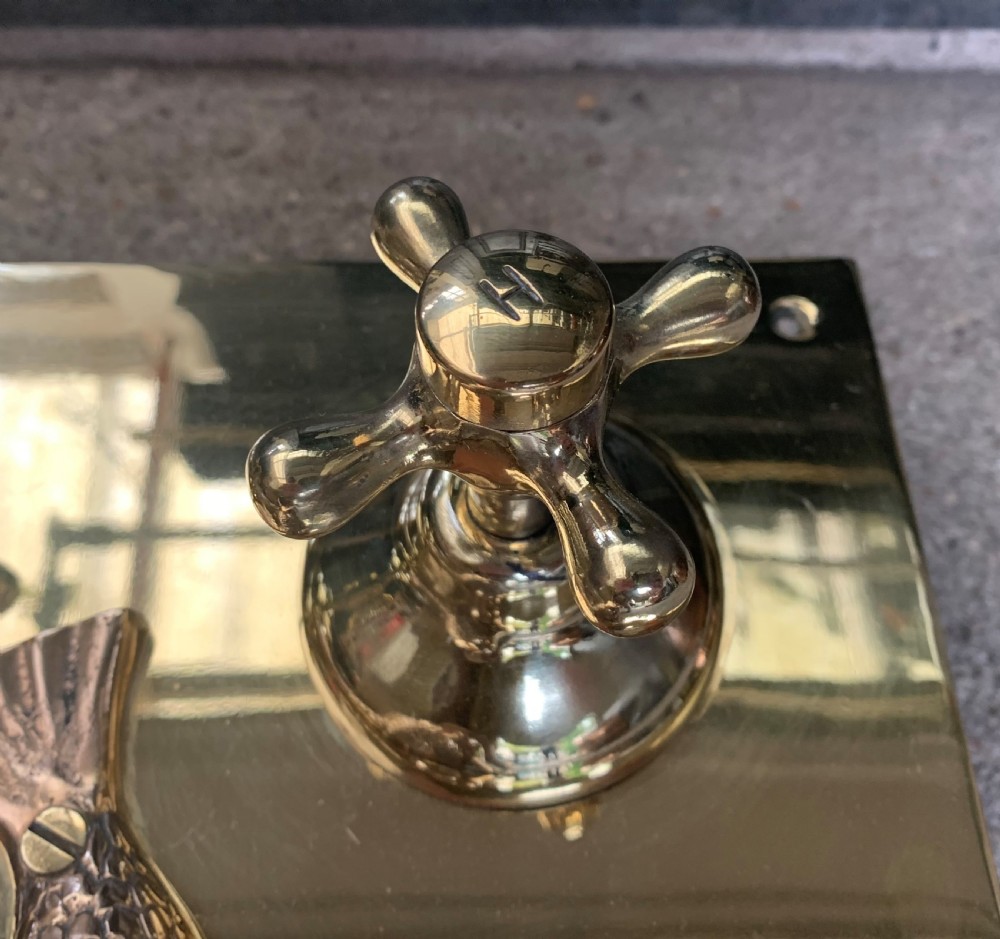 One Brass & Bronze Victorian Fish Mixer Taps.  View VI