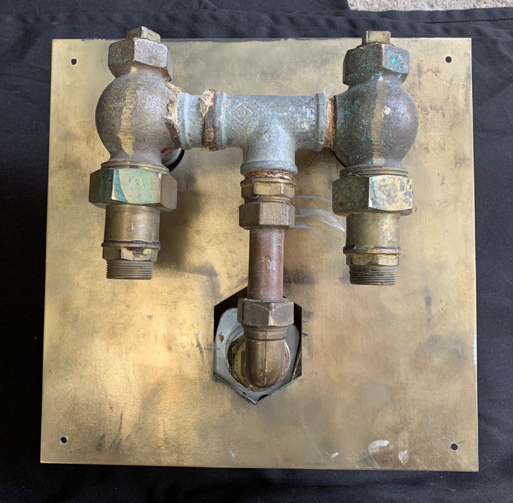 One Brass & Bronze Victorian Fish Mixer Taps.  View VIII