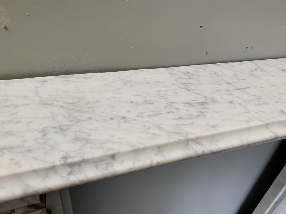 1920's Embellished Brown Marble Fireplace Surround. View IV