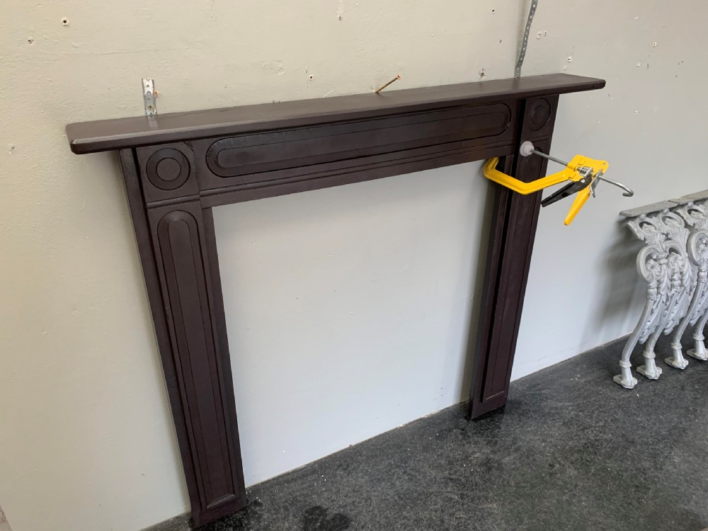 Rebate Georgian Welsh Slate Hand Carved Fireplace Surround.  View II