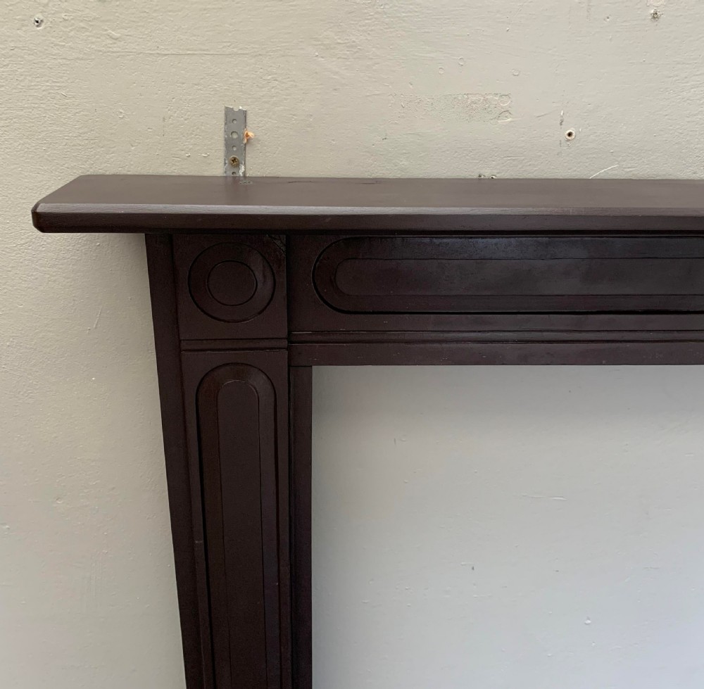 Rebate Georgian Welsh Slate Hand Carved Fireplace Surround.  View III