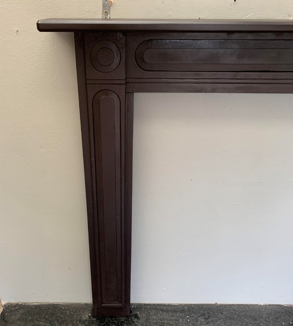 Rebate Georgian Welsh Slate Hand Carved Fireplace Surround.  View IV