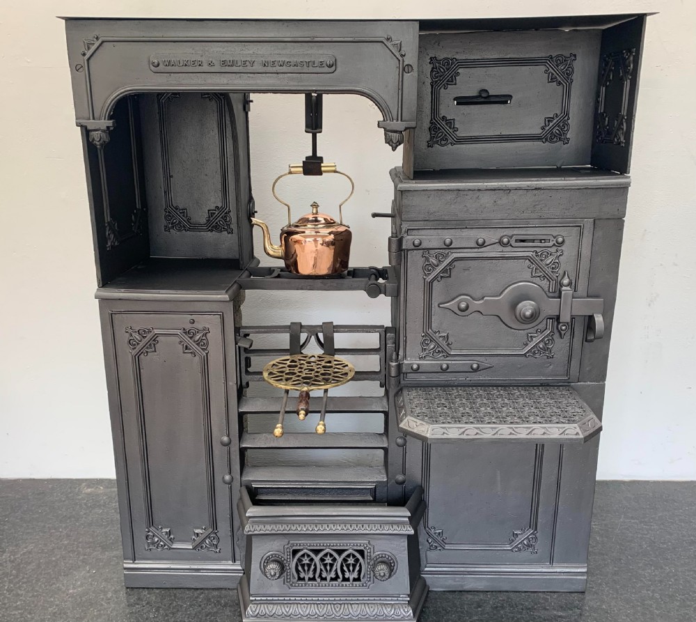 Early Victorian Walker & Emley Newcastle Kitchen Cooking Range. View II