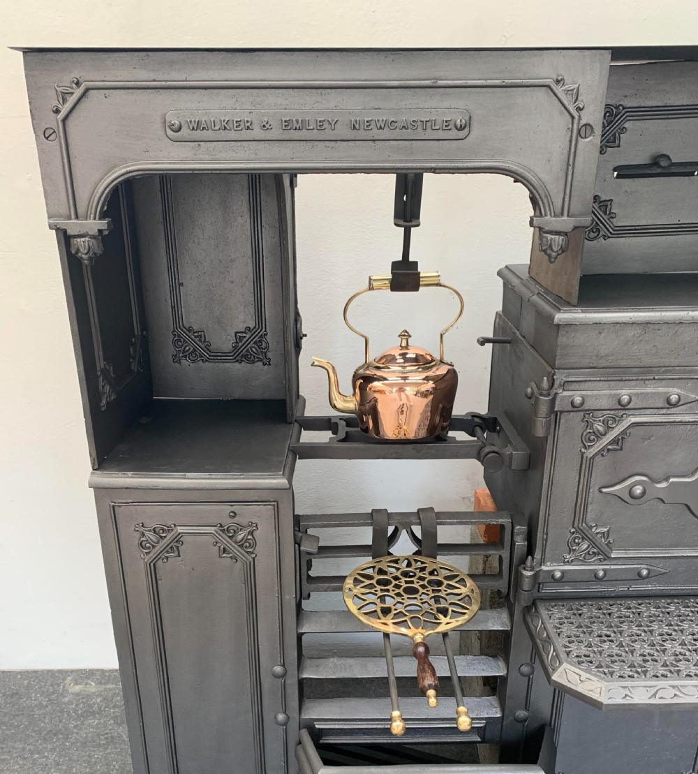 Early Victorian Walker & Emley Newcastle Kitchen Cooking Range. View III