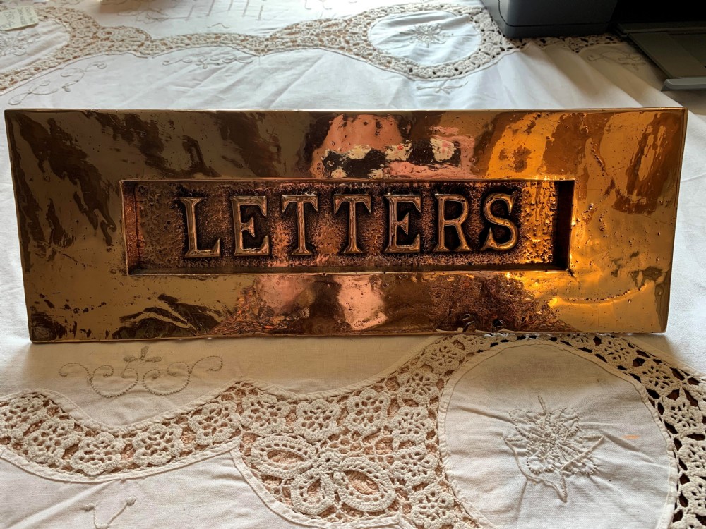 SA036 Large Bronze Victorian Letter Box.
