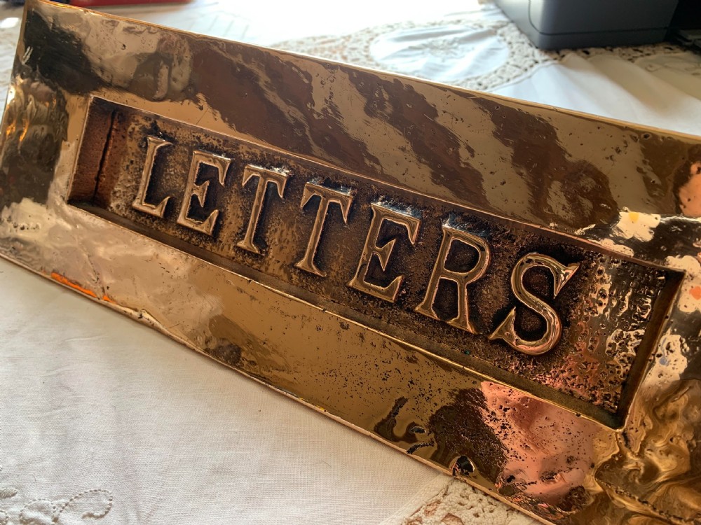 SA036 Large Bronze Victorian Letter Box. View II