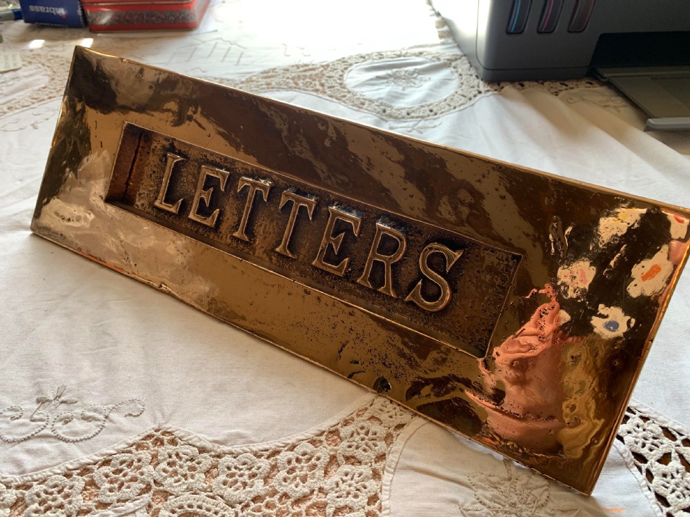 SA036 Large Bronze Victorian Letter Box. View III