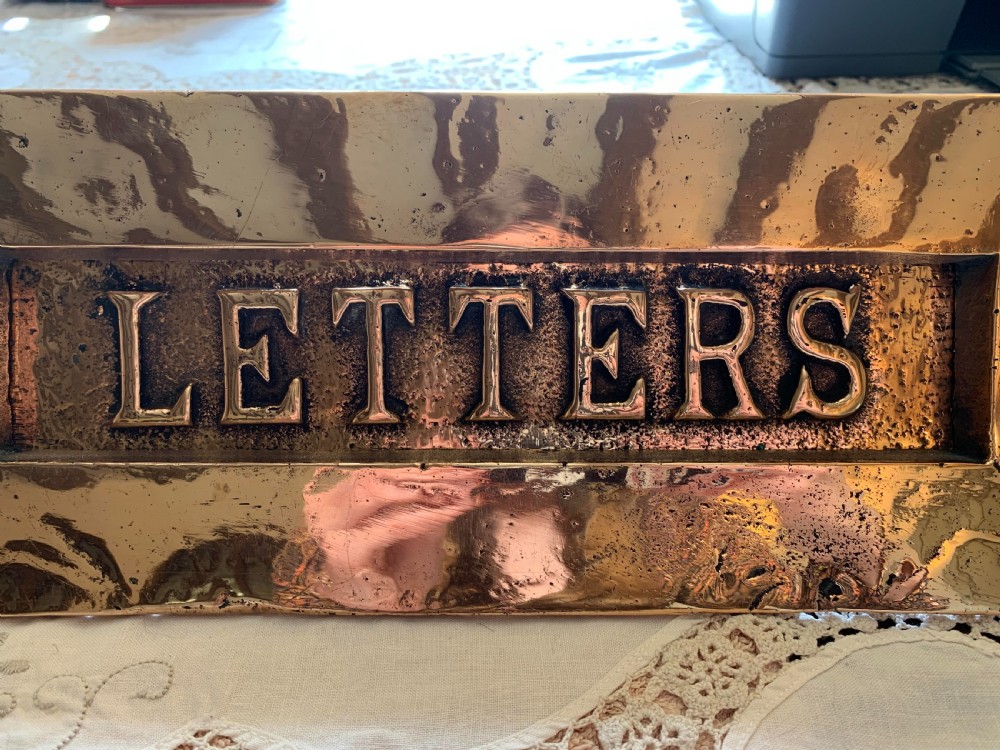 SA036 Large Bronze Victorian Letter Box. View IV