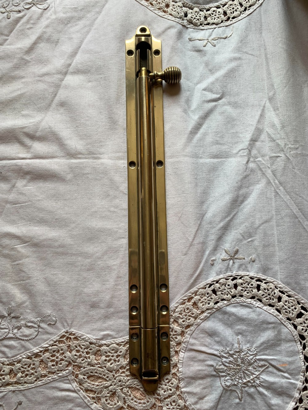 One Large Brass Victorian Beehive Door Bolt