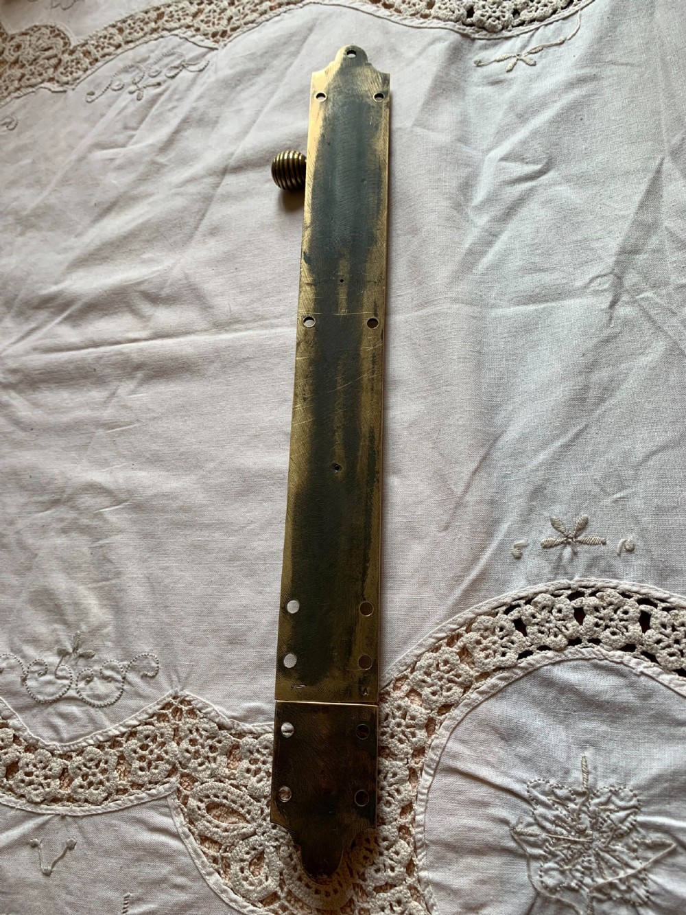 One Large Brass Victorian Beehive Door Bolt View V