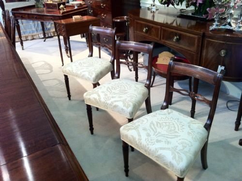 Set of 10 Chairs. Regency Mahogany Dining Room Chairs.