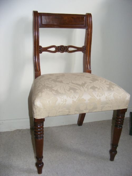 Set of Eight Regency Mahogany Dining Chairs