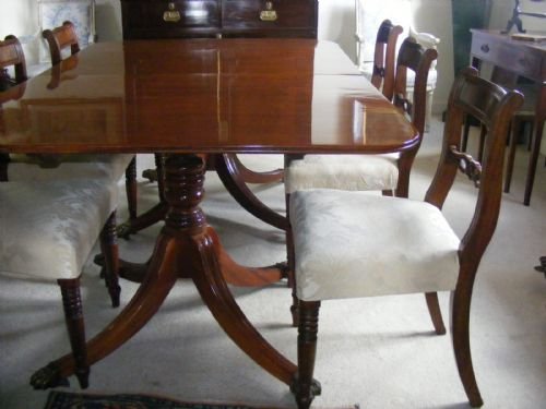 fig 4. Set of eight Regency mahogany dining chairs