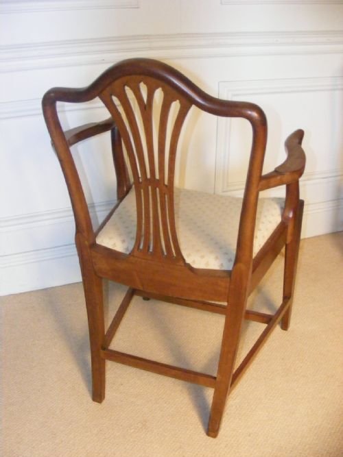 fig 2. Set of 12 Hepplewhite style mahogany dining chairs.