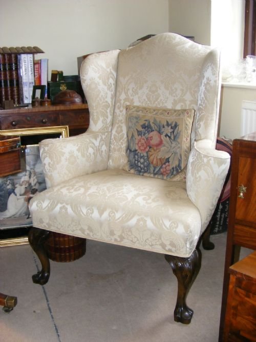 Queen Anne Style Wing Chair