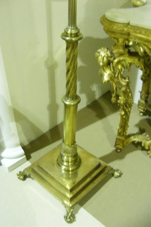 fig 2. Good quality Victorian brass telescopic standard lamp
