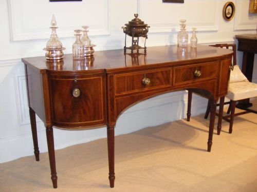 fig 1. Impressive Sheraton breakfront mahogany sideboard