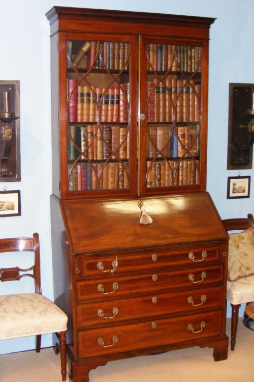 Select Regency Mahogany Bureau Bookcase